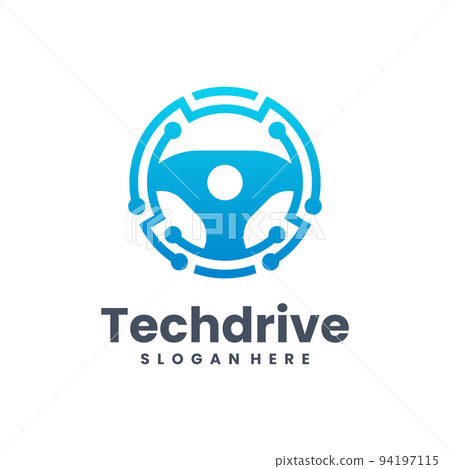 Drive technology logo vector. Smart driving logo template concept. Drive technology logo vector. Smart driving logo template concept. 94197115
