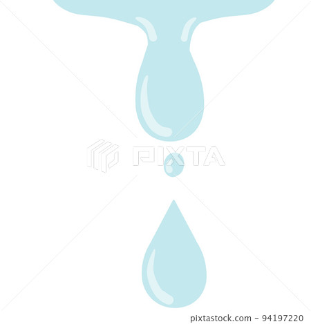 Drop of water. Wet and blue object. 94197220