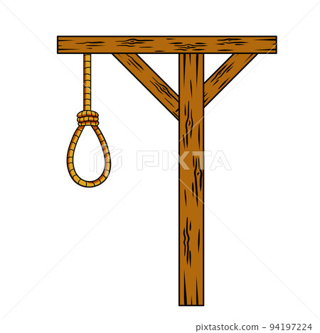 Gallows. Wooden structure for execution. Gallows. Wooden structure for execution. 94197224