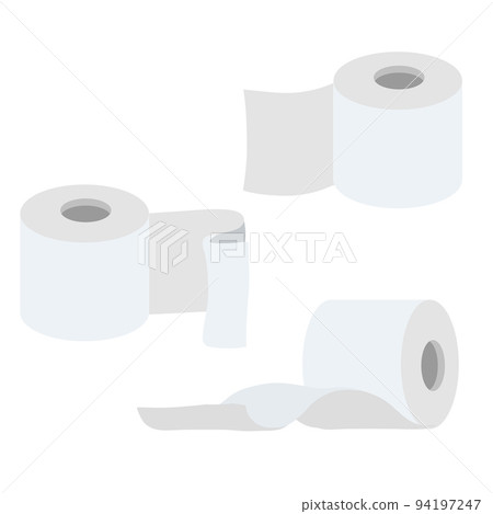 Set of toilet paper rolls in different positions. Set of toilet paper rolls in different positions. 94197247