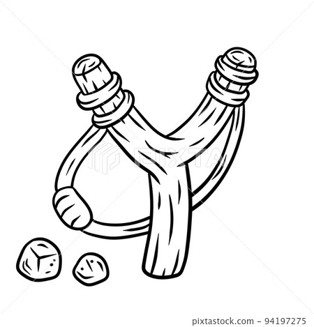 Slingshot. Wooden catapult. 94197275