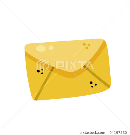 Letter. Cute yellow envelope 94197280
