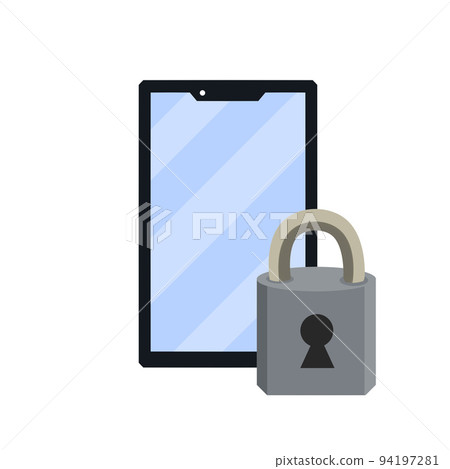 Locked smartphone. Access to account. Closed lock 94197281