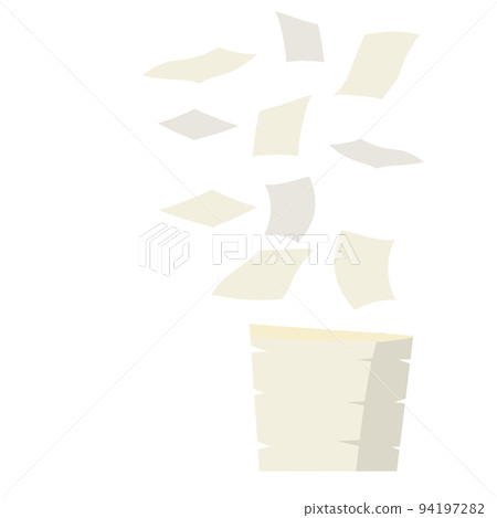 Paper files fall down. Blank sheet. Paper files fall down. Blank sheet. 94197282