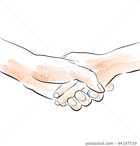 Parent and child shaking hands 3 94197530
