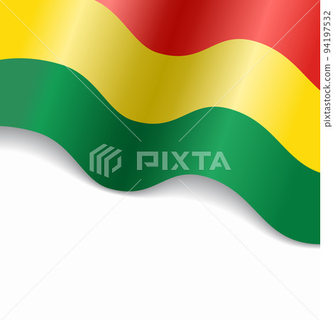 Bolivian flag wavy abstract background. Vector illustration. 94197532