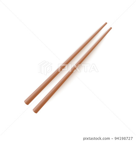 Realistic bamboo pair of chopsticks for traditional oriental cuisine Realistic bamboo pair of chopsticks for traditional oriental cuisine 94198727