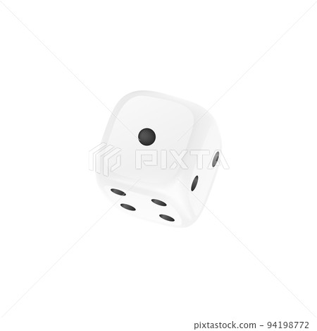 Dice cube with black spots template realistic vector illustration isolated. Dice cube with black spots template realistic vector illustration isolated. 94198772