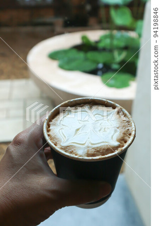 hot cofffee, cappuccino coffee or latte coffee or mocha coffee or caramel latte coffee 94198846