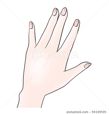 損壞的指甲水彩風格 94199595