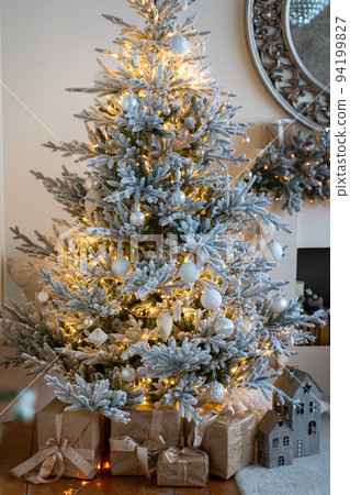 Presents and Gifts under Christmas Tree, Winter Holiday Concept Presents and Gifts under Christmas Tree, Winter Holiday Concept 94199827