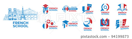 Vector logo of the French language school 94199873