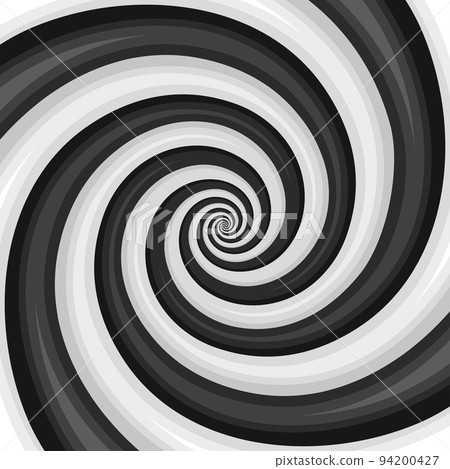 Black and White Hypnotic Spiral Background. Vector Black and White Hypnotic Spiral Background. Vector 94200427