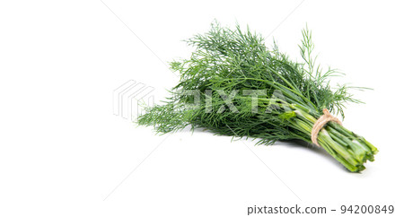 fresh and ripe dill bunch isolated on white fresh and ripe dill bunch isolated on white 94200849