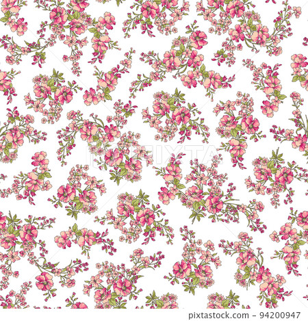美麗無縫的花卉圖案 美麗無縫的花卉圖案 94200947
