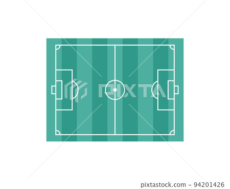 Football field. Top view. Marking lines of field for soccer game. Flat vector isolated illustration Football field. Top view. Marking lines of field for soccer game. Flat vector isolated illustration 94201426
