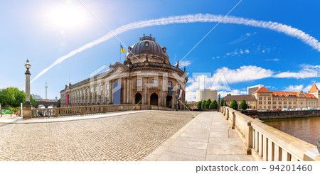 Island on the Spree with the most famous museums of Berlin, Germany, sunny day panorama 94201460