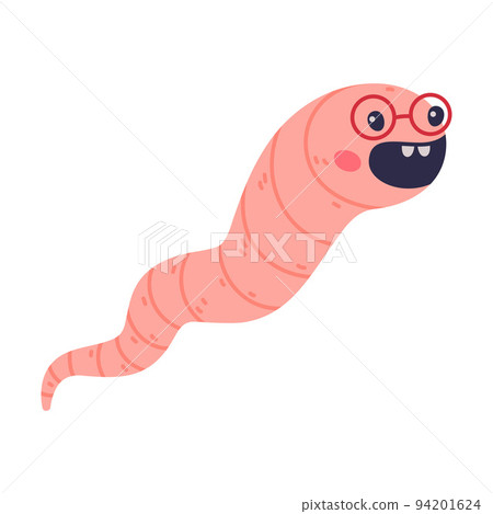 Funny Pink Worm Character with Long Tube Body in Glasses Shouting Out Loud Vector Illustration Funny Pink Worm Character with Long Tube Body in Glasses Shouting Out Loud Vector Illustration 94201624