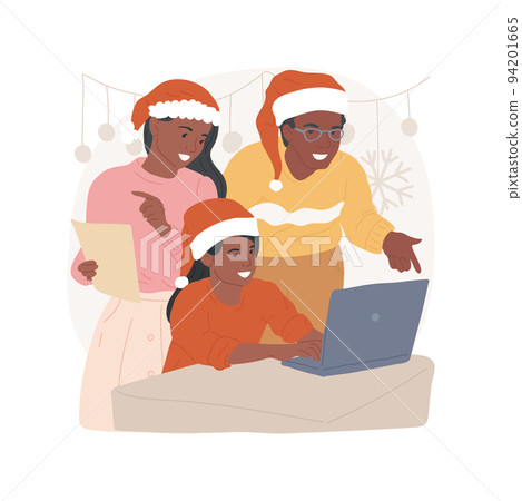 Buying presents online isolated cartoon vector illustration. Family making shopping online for xmas holiday, Christmas time preparation, buying gifts to friends via intenet vector cartoon. Buying presents online isolated cartoon vector illustration. Family making shopping online for xmas holiday, Christmas time preparation, buying gifts to friends via intenet vector cartoon. 94201665