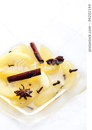 homemade pear compote with spices homemade pear compote with spices 94202144
