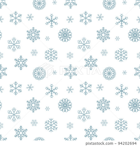 Seamless pattern, gentle blue snowflakes on a white background. Christmas background, print, vector Seamless pattern, gentle blue snowflakes on a white background. Christmas background, print, vector 94202694