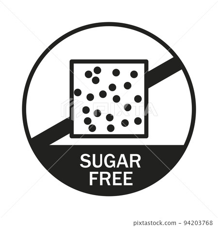 Sugar free food cube icon in linear black style isolated on white background. Diet and healthy food icon and ingredient . Tag for healthy food market and natural product guarantee vector illustration Sugar free food cube icon in linear black style isolated on white background. Diet and healthy food icon and ingredient . Tag for healthy food market and natural product guarantee vector illustration 94203768