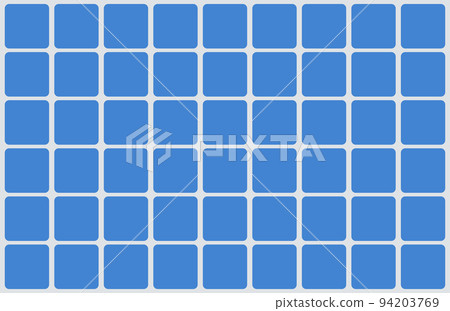 Blue wall tiles for the bathroom. Ceramic square pattern for home or kitchen interior. Decorative mosaic in geometric style for home horizontal background. Tile design for floor vector illustration Blue wall tiles for the bathroom. Ceramic square pattern for home or kitchen interior. Decorative mosaic in geometric style for home horizontal background. Tile design for floor vector illustration 94203769