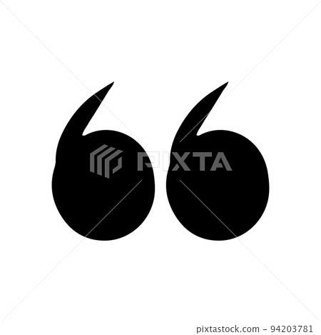 Hand drawn quote icon. Silhouette quote for text and citation phrases in doodle style. Black symbol for speaking and writing. Sign sketch and comment or remark vector illustration Hand drawn quote icon. Silhouette quote for text and citation phrases in doodle style. Black symbol for speaking and writing. Sign sketch and comment or remark vector illustration 94203781