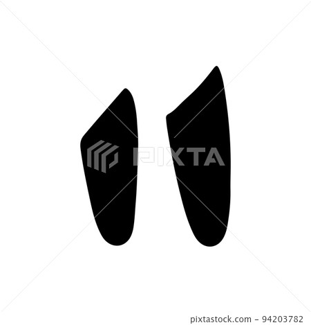 Hand drawn quote icon. Silhouette quote for text and citation phrases in doodle style. Black symbol for speaking and writing. Sign sketch and comment or remark vector illustration Hand drawn quote icon. Silhouette quote for text and citation phrases in doodle style. Black symbol for speaking and writing. Sign sketch and comment or remark vector illustration 94203782