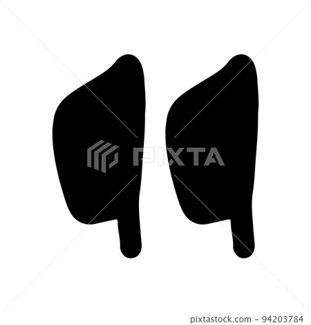 Hand drawn quote icon. Silhouette quote for text and citation phrases in doodle style. Black symbol for speaking and writing. Sign sketch and comment or remark vector illustration Hand drawn quote icon. Silhouette quote for text and citation phrases in doodle style. Black symbol for speaking and writing. Sign sketch and comment or remark vector illustration 94203784