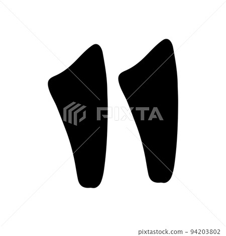 Hand drawn quote icon. Silhouette quote for text and citation phrases in doodle style. Black symbol for speaking and writing. Sign sketch and comment or remark vector illustration Hand drawn quote icon. Silhouette quote for text and citation phrases in doodle style. Black symbol for speaking and writing. Sign sketch and comment or remark vector illustration 94203802