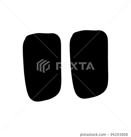 Hand drawn quote icon. Silhouette quote for text and citation phrases in doodle style. Black symbol for speaking and writing. Sign sketch and comment or remark vector illustration Hand drawn quote icon. Silhouette quote for text and citation phrases in doodle style. Black symbol for speaking and writing. Sign sketch and comment or remark vector illustration 94203808