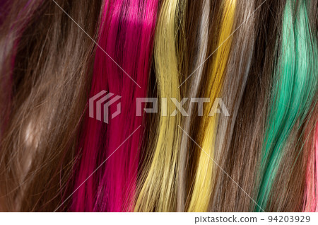 Wavy colorful hair background Wavy colorful hair background 94203929