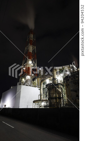 Factory night view of chemical factory, Mitsubishi Chemical Hiroshima Office (former Mitsubishi Rayon Ohtake Office) 94204532