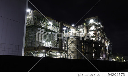 化工廠的工廠夜景，三菱化學廣島辦事處（舊三菱麗陽大竹辦事處） 94204573