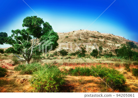 fantasy world. Fabulous unusual mountain landscape fantasy world. Fabulous unusual mountain landscape 94205061