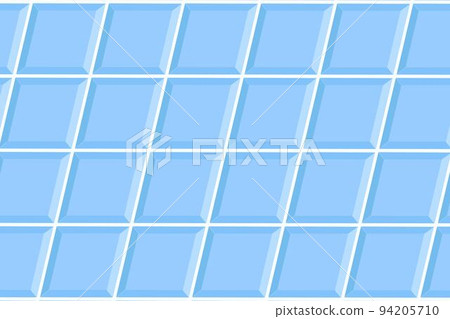 Blue square tile in diagonal arrangement. Bathroom or toilet ceramic wall or floor texture. Interior or exterior mosaic background. Indoor or outdoor surface decoration seamless pattern 94205710