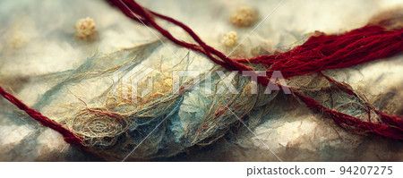 abstract composition of silk threads. Computer generated illustration. abstract composition of silk threads. Computer generated illustration. 94207275