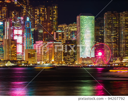 香港維多利亞港夜景 94207792