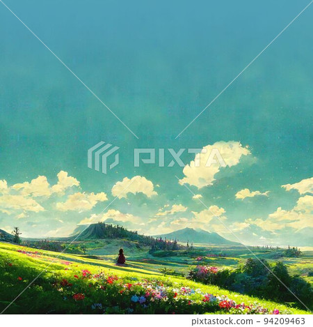 開滿鮮花的明亮斜坡 開滿鮮花的明亮斜坡 94209463