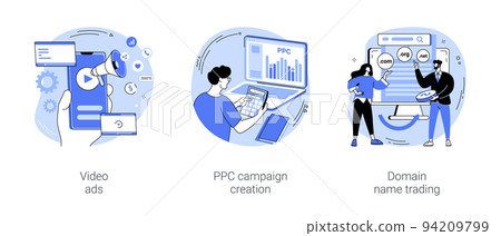 Digital marketing business isolated cartoon vector illustrations se 94209799