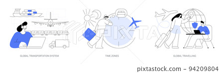 International business coordination abstract concept vector illustrations. International business coordination abstract concept vector illustrations. 94209804