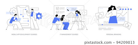 Career in IT abstract concept vector illustrations. 94209813