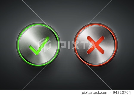 ok and cancel metal round buttons ok and cancel metal round buttons 94210704