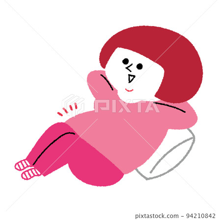 fat woman lying down 94210842