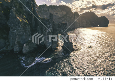 Aerial view of Otaru Blue Cave 94211614