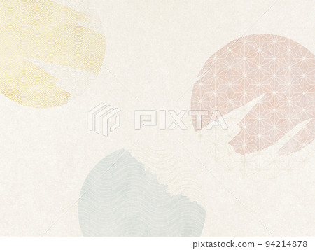 日本模式圈水彩抽象插圖 日本模式圈水彩抽象插圖 94214878