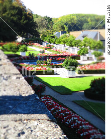 Diorama-style garden of the castle of Usse, France 94215169