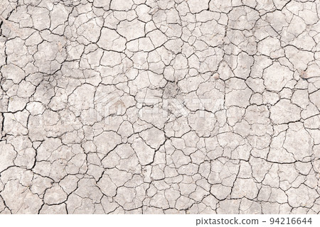 Surface of a grungy dry cracking parched earth for textural background. 94216644