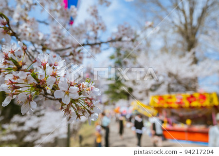 Ueda Castle Ruins Park in spring 94217204